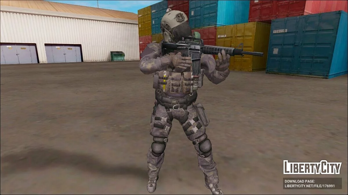 Soldado paraguas de Resident Evil 7 / GTA San Andreas