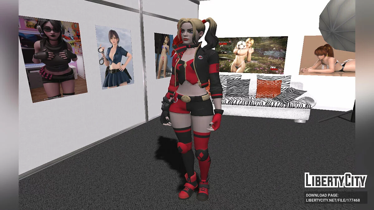 Harley Quinn from Fortnite / GTA San Andreas