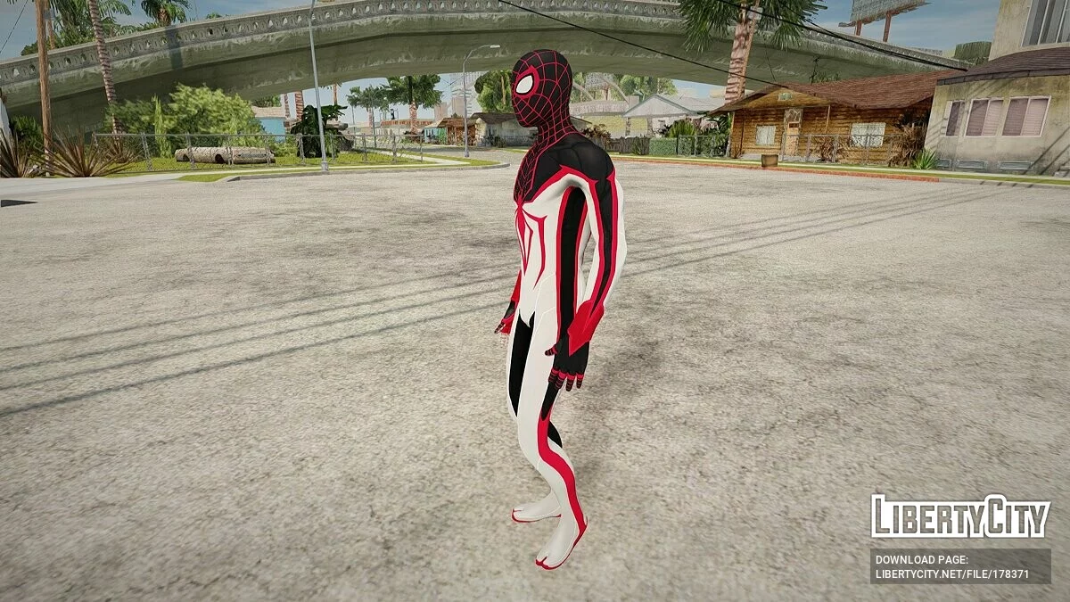 Miles Morales en costume T.R.A.C.K. / GTA San Andreas