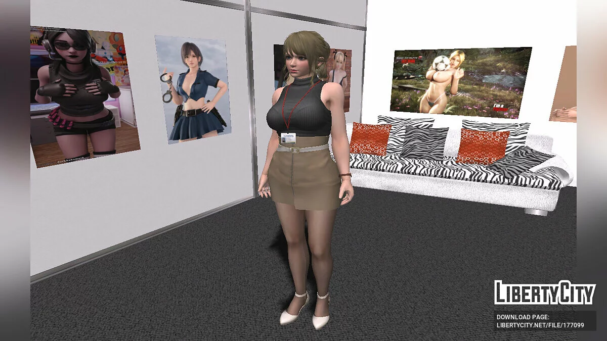 Monika dalam Pakaian Kantor / GTA San Andreas