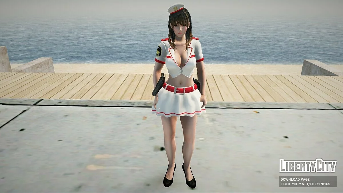 Nanami in a police suit / GTA San Andreas