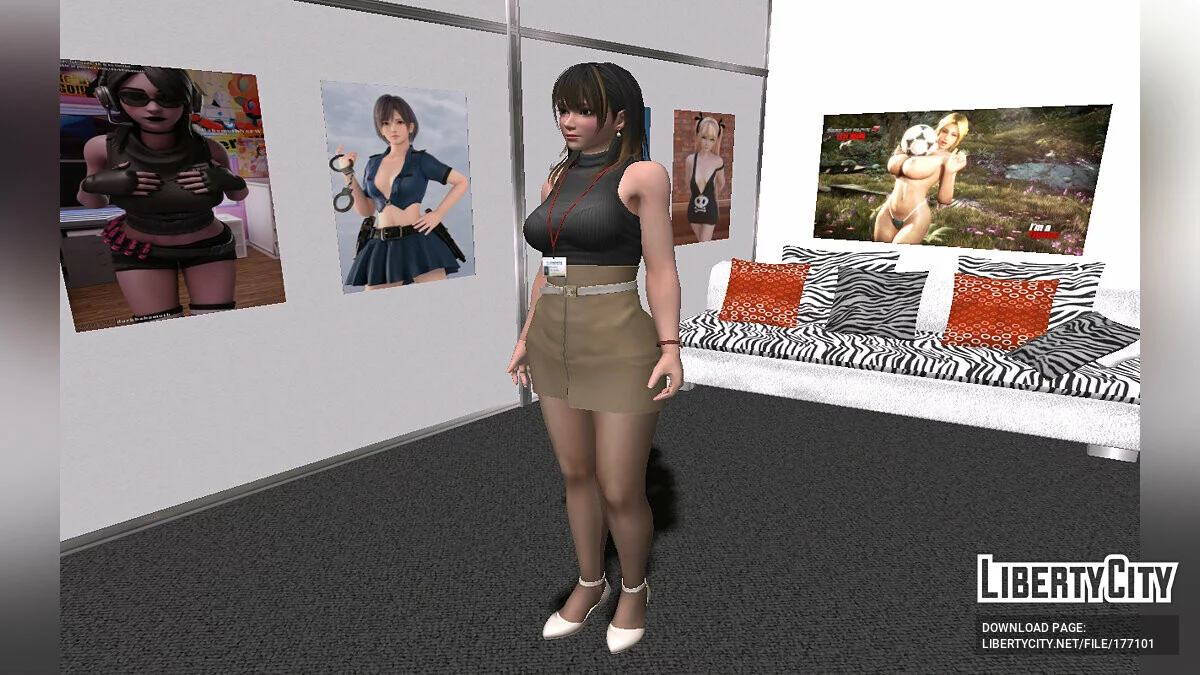 Nanami dalam Pakaian Kantor / GTA San Andreas