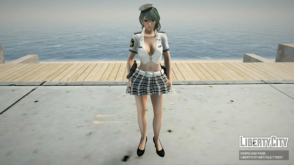 Tamaki in a police costume / GTA San Andreas