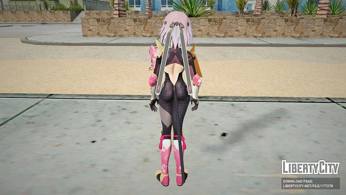 Yuuki из Neptunia x Senran Kagura: Ninja Wars / GTA San Andreas