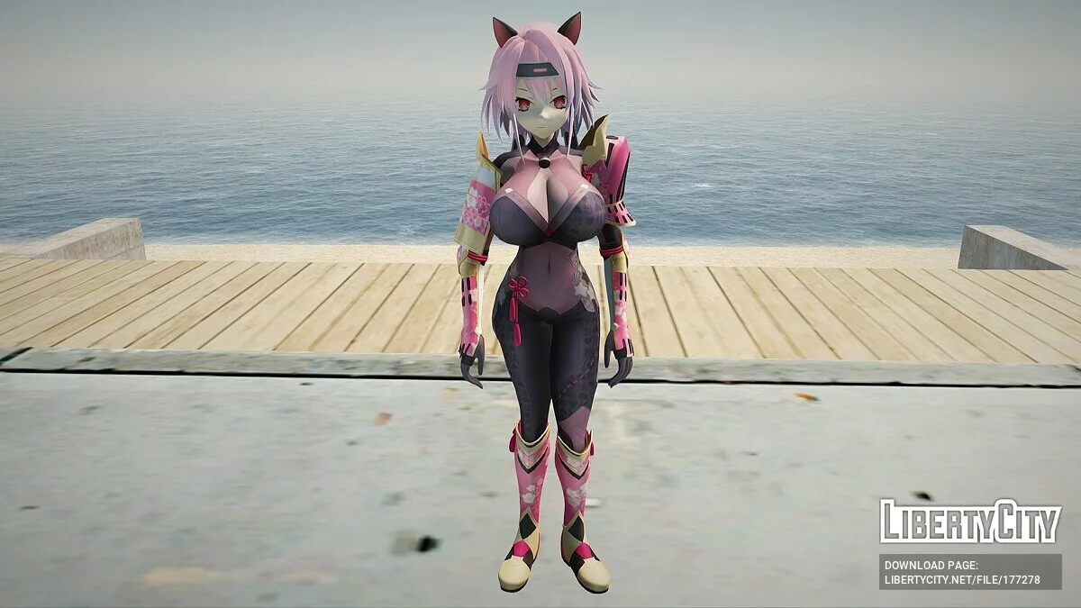 Yuuki из Neptunia x Senran Kagura: Ninja Wars / GTA San Andreas