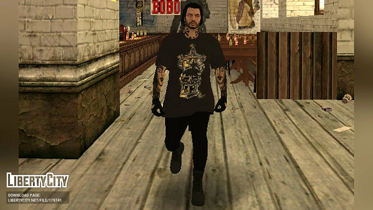 Chico con ropa oscura de GTA Online / GTA San Andreas