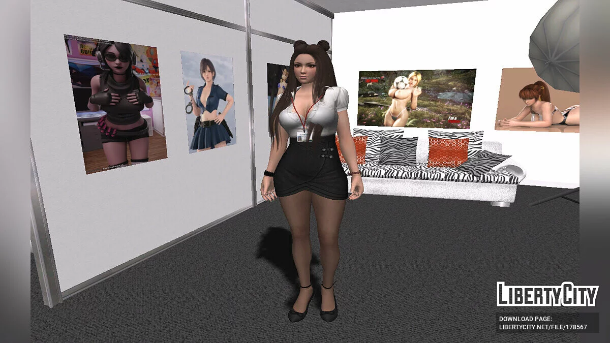 Mai Shiranui em traje de secretária / GTA San Andreas
