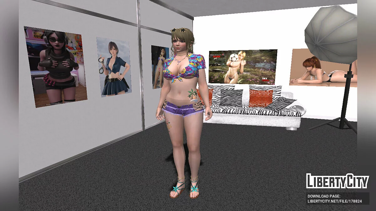 Monica in a sexy outfit / GTA San Andreas