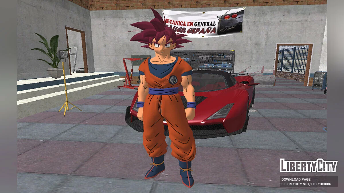 Goku SSJDios de Fortnite / GTA San Andreas