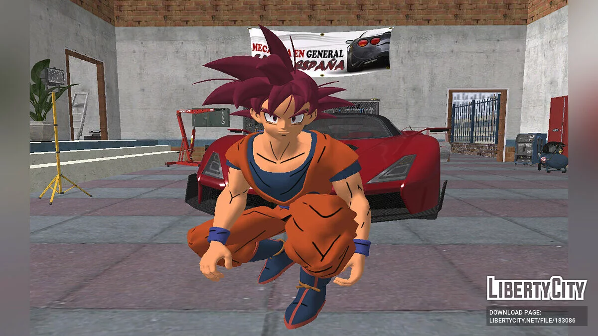 Goku SSJDios de Fortnite / GTA San Andreas
