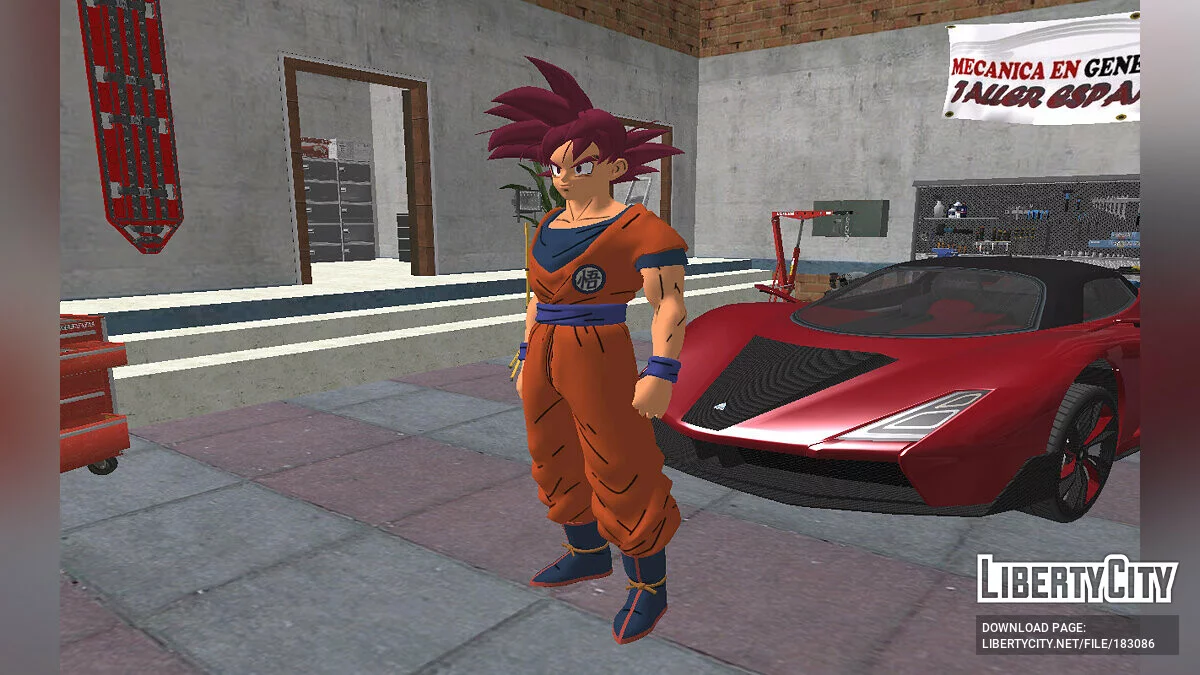 Goku SSJDios de Fortnite / GTA San Andreas