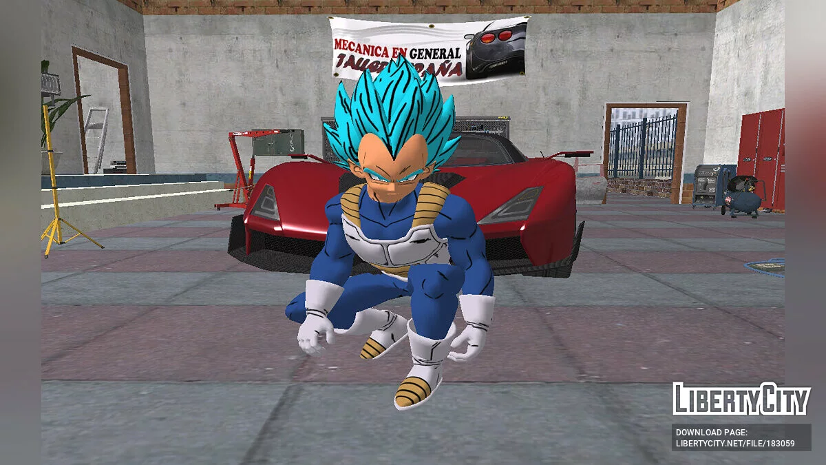 Vegeta SSJBlue de Fortnite / GTA San Andreas