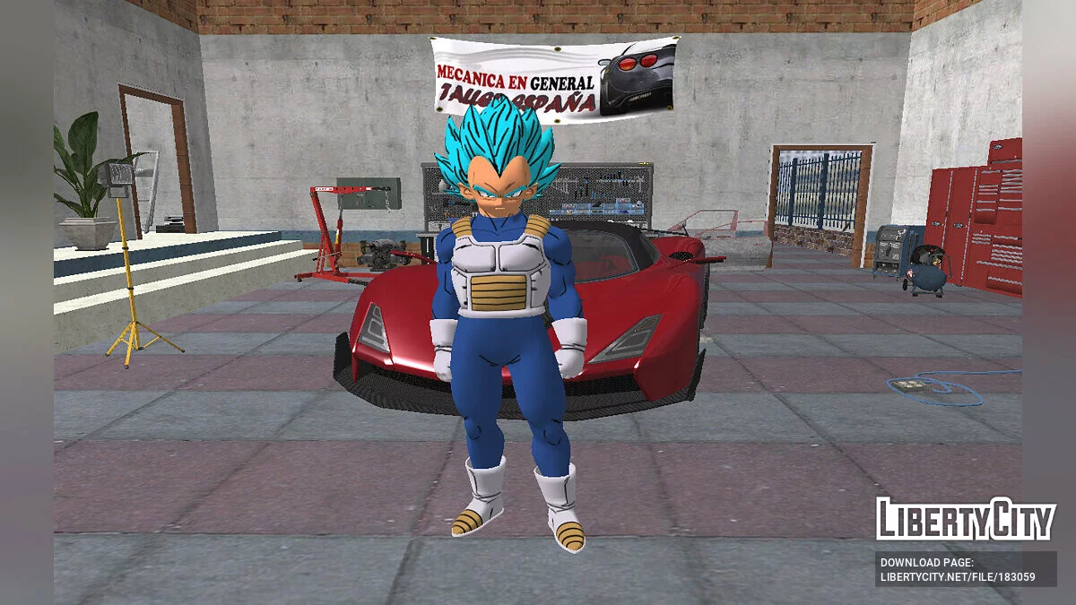 Vegeta SSJBlue de Fortnite / GTA San Andreas
