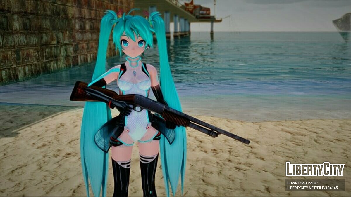 Download Miku Hatsune In a sexy outfit for GTA San Andreas