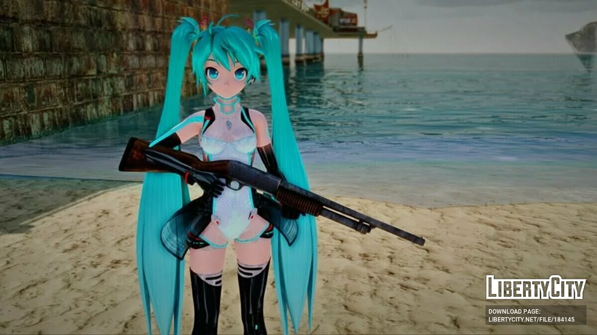 Miku Hatsune In a sexy outfit / GTA San Andreas