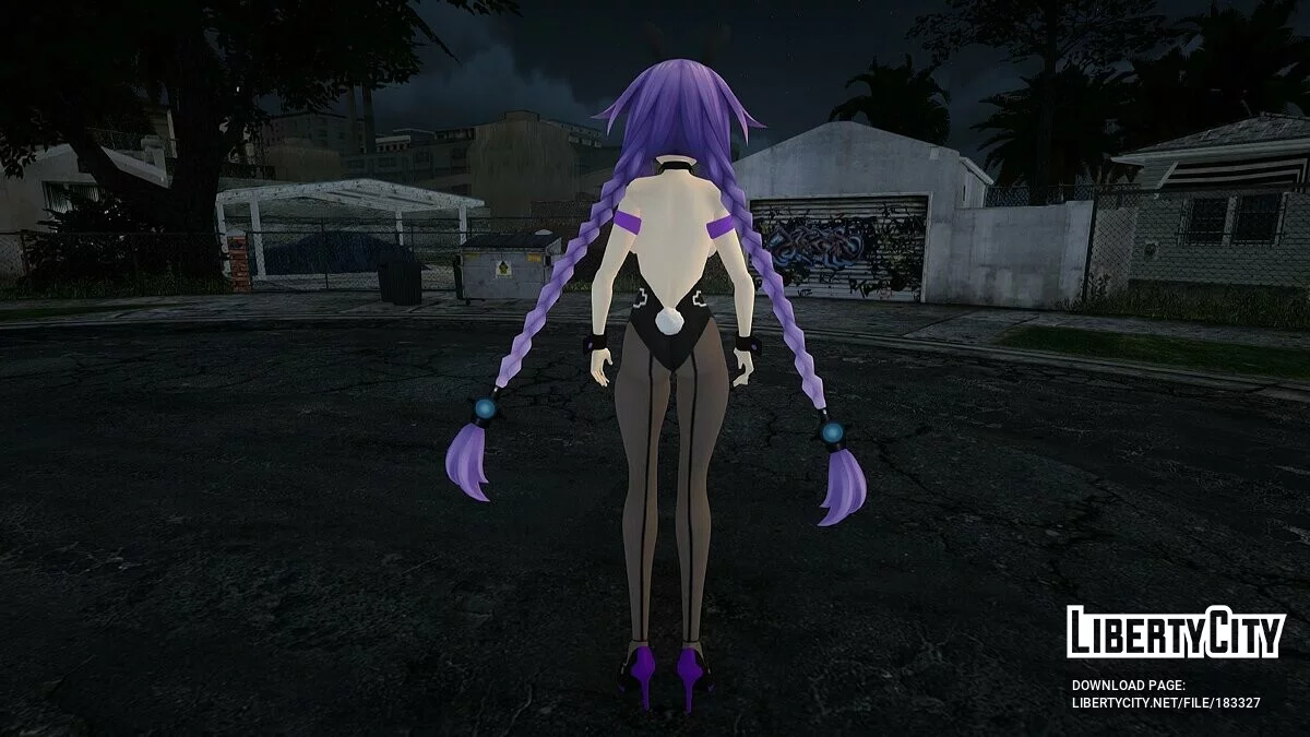 Roupa de coelhinha de coração roxo / GTA San Andreas