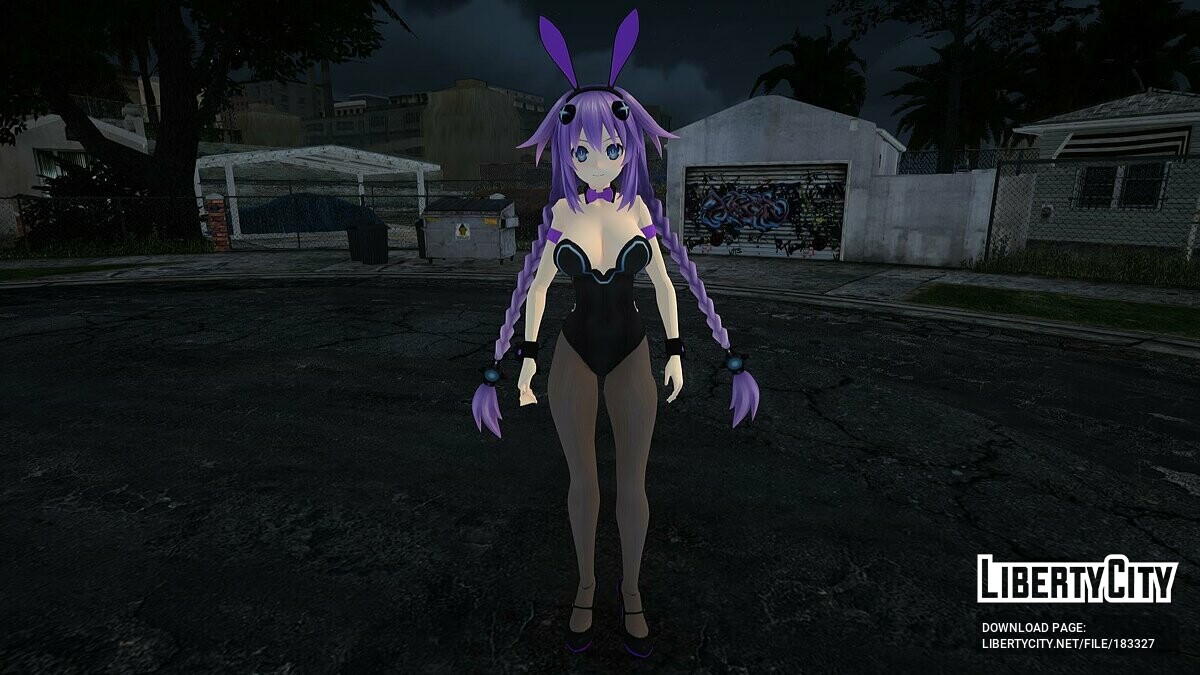 Download Purple Heart Bunny Outfit for GTA San Andreas