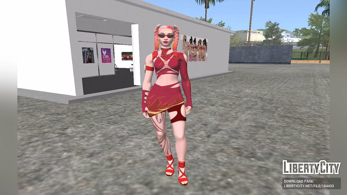 Sabina Burning Ember aus Fortnite / GTA San Andreas