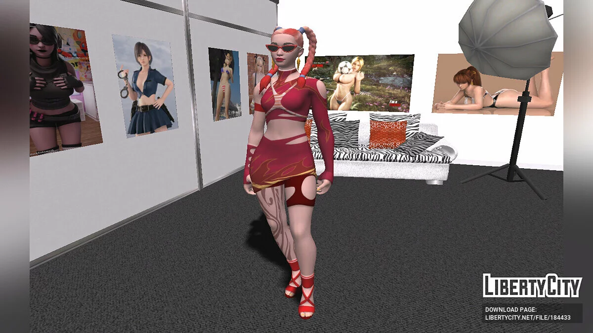 Sabina Burning Ember aus Fortnite / GTA San Andreas