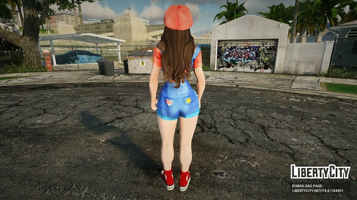 Fille en tenue Mario / GTA San Andreas