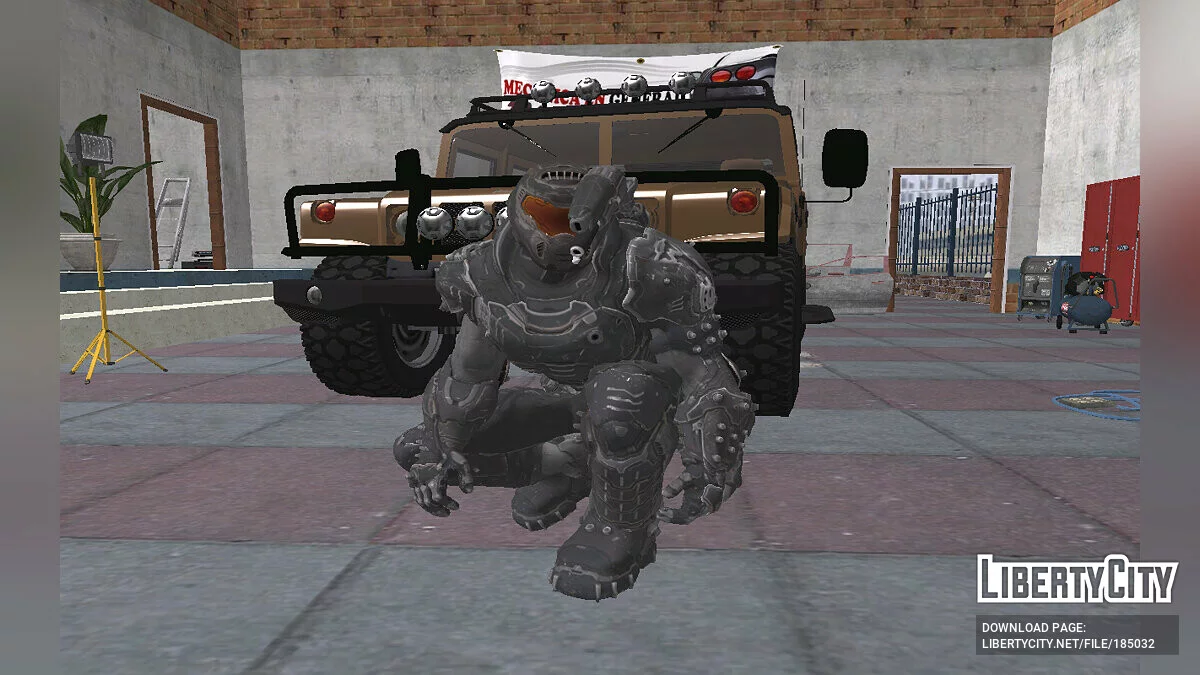 Doom Slayer aus Fortnite / GTA San Andreas