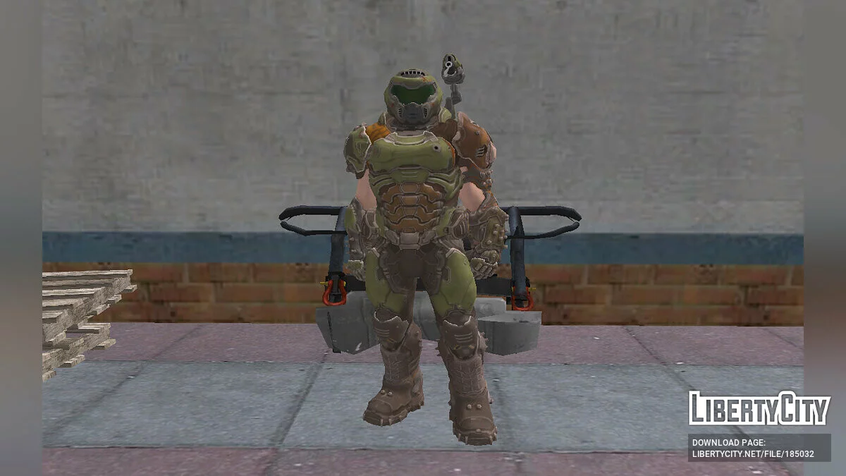 Doom Slayer aus Fortnite / GTA San Andreas