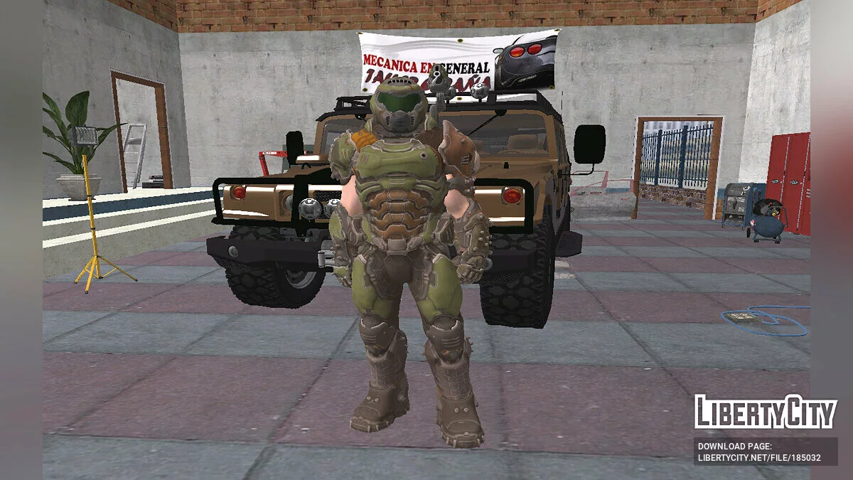Doom Slayer aus Fortnite / GTA San Andreas