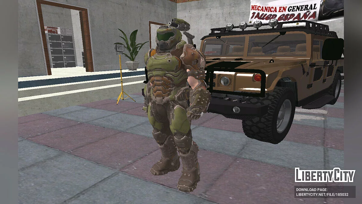 Doom Slayer aus Fortnite / GTA San Andreas