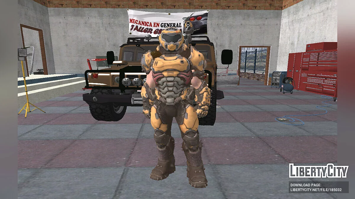 Doom Slayer aus Fortnite / GTA San Andreas