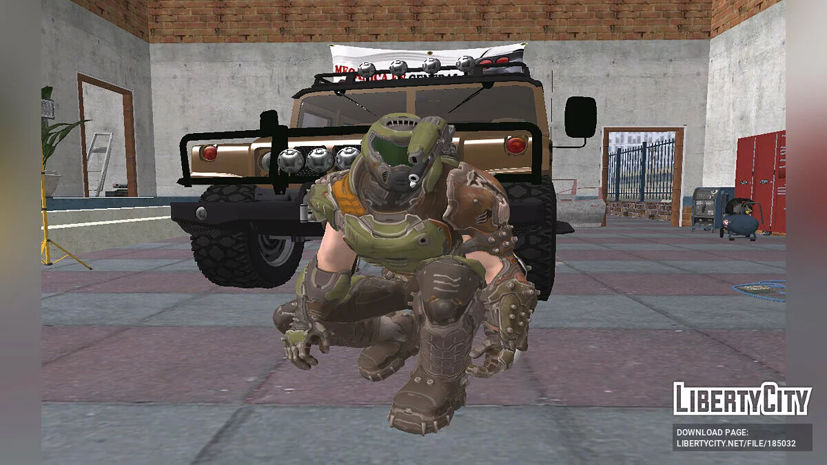 Doom Slayer aus Fortnite / GTA San Andreas