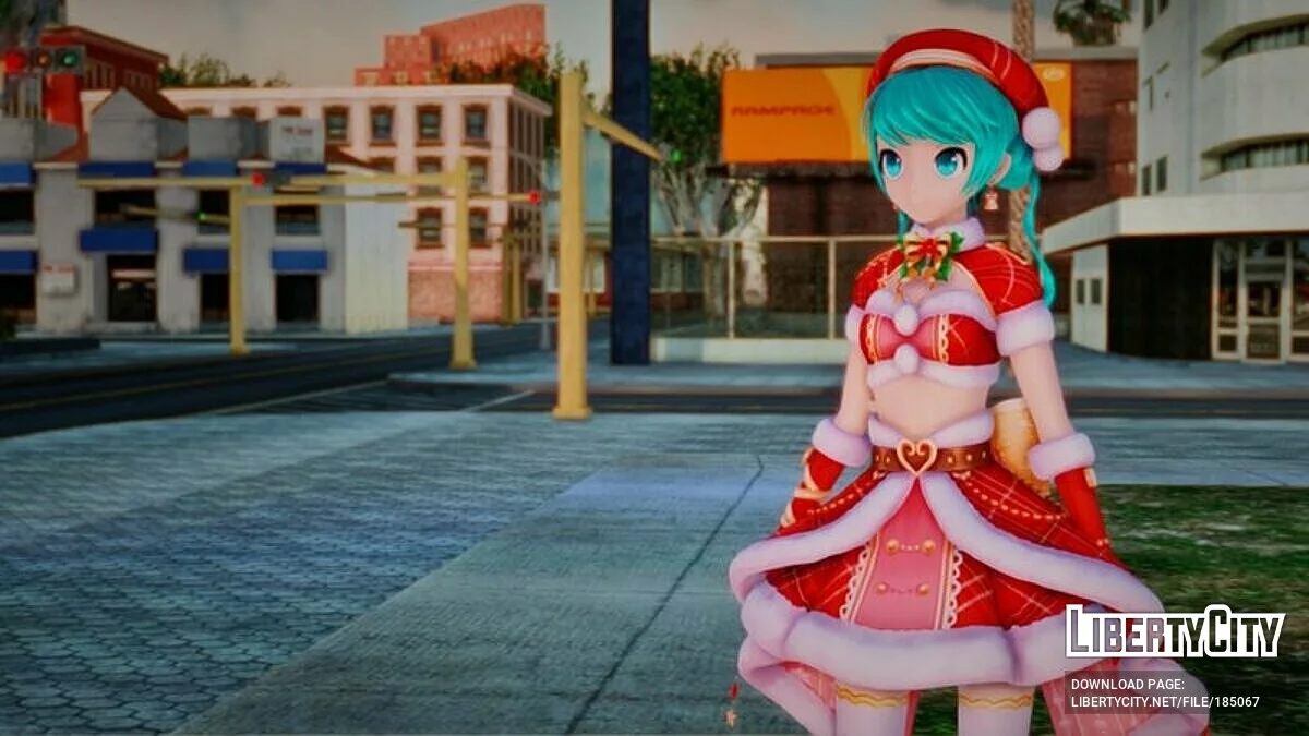 Miku Hatsune - Weihnachtskleid / GTA San Andreas