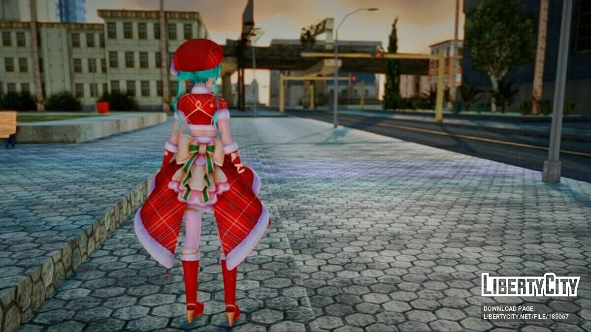Miku Hatsune - Weihnachtskleid / GTA San Andreas