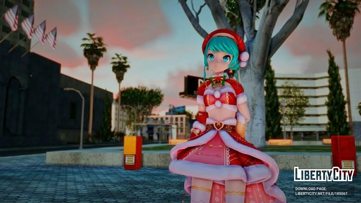 Miku Hatsune - Weihnachtskleid / GTA San Andreas