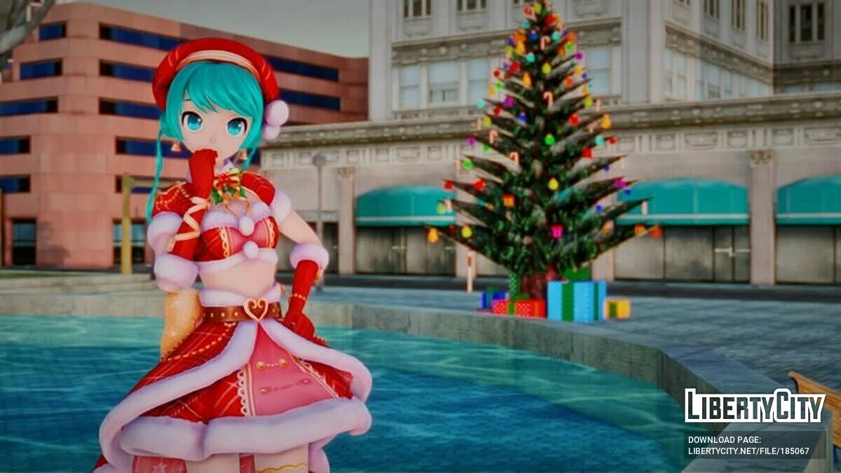 Miku Hatsune - Weihnachtskleid / GTA San Andreas
