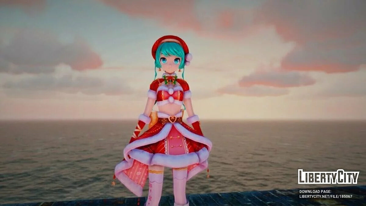 Miku Hatsune - Weihnachtskleid / GTA San Andreas