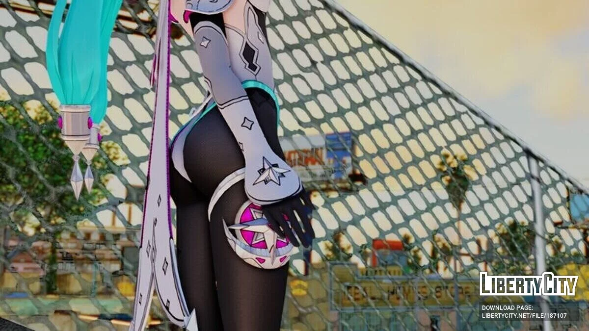 Hatsune Miku cosplay Mona / GTA San Andreas