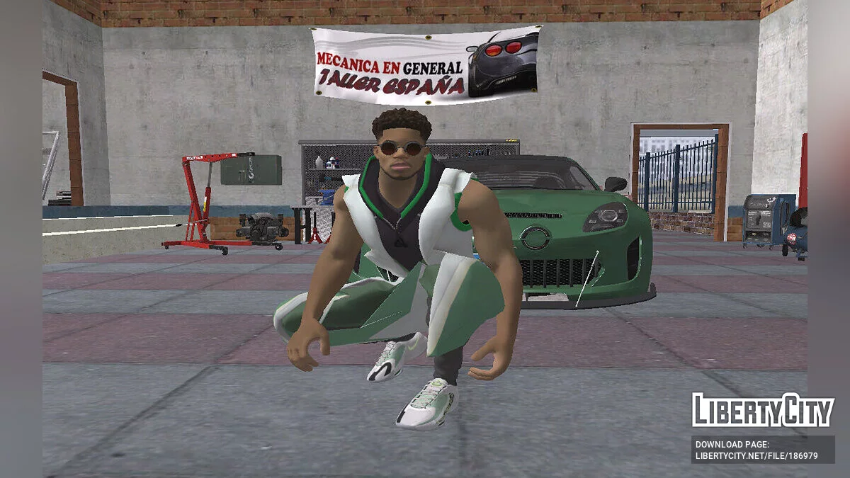 Giannis Antetokounmpo de Fortnite / GTA San Andreas