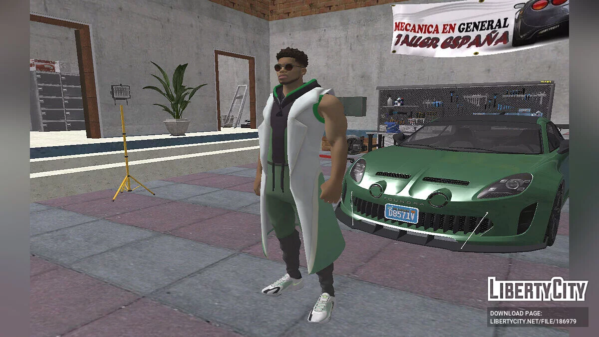 Giannis Antetokounmpo de Fortnite / GTA San Andreas