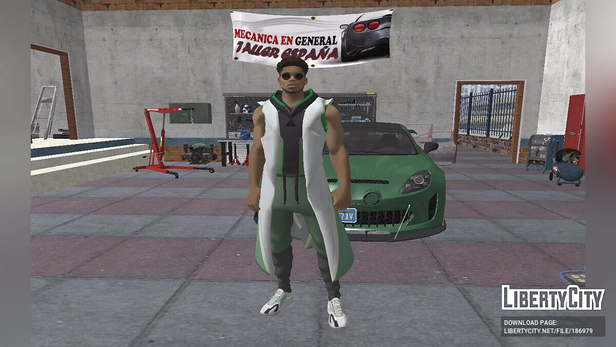 Giannis Antetokounmpo de Fortnite / GTA San Andreas