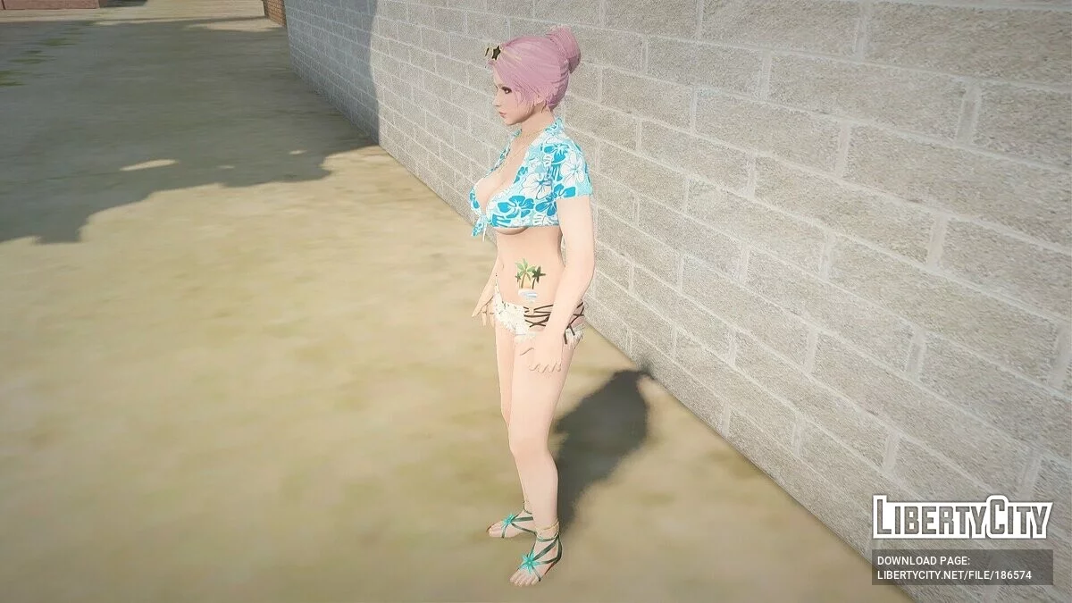 Eliza in a sexy outfit / GTA San Andreas