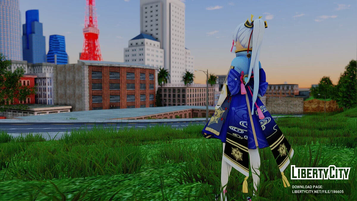 Kamisato Ayaka из Genshin Impact / GTA San Andreas