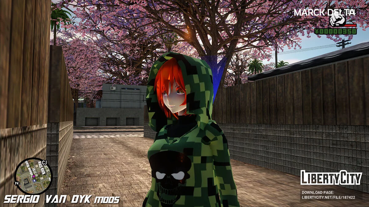 Creeper Girl з Minecraft / GTA San Andreas