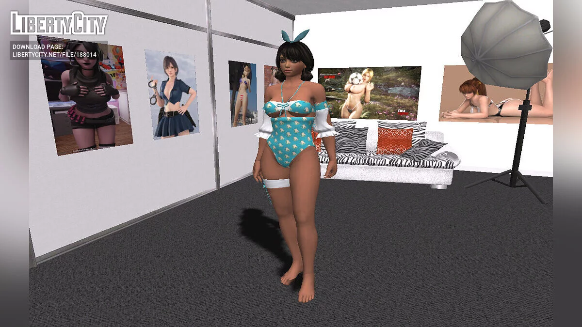 Josie Rizal de Tekken en maillot de bain avec Pokémon / GTA San Andreas