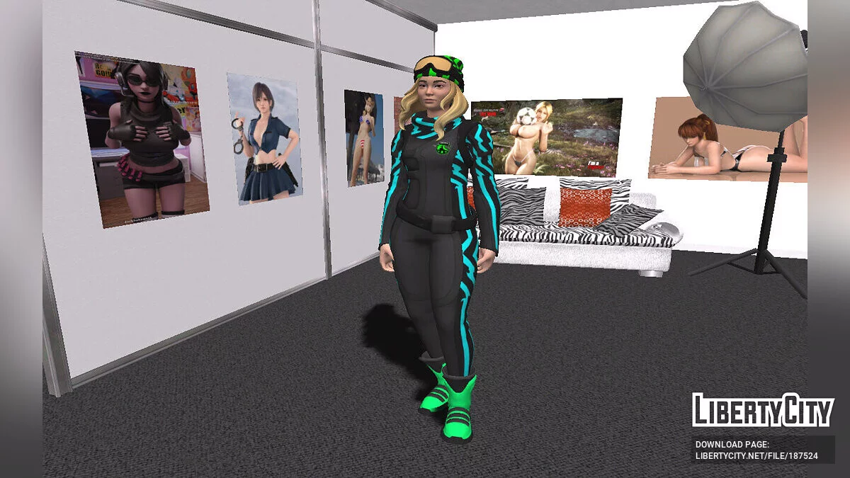FFC Chloe Kim Home Kit from Fortnite / GTA San Andreas