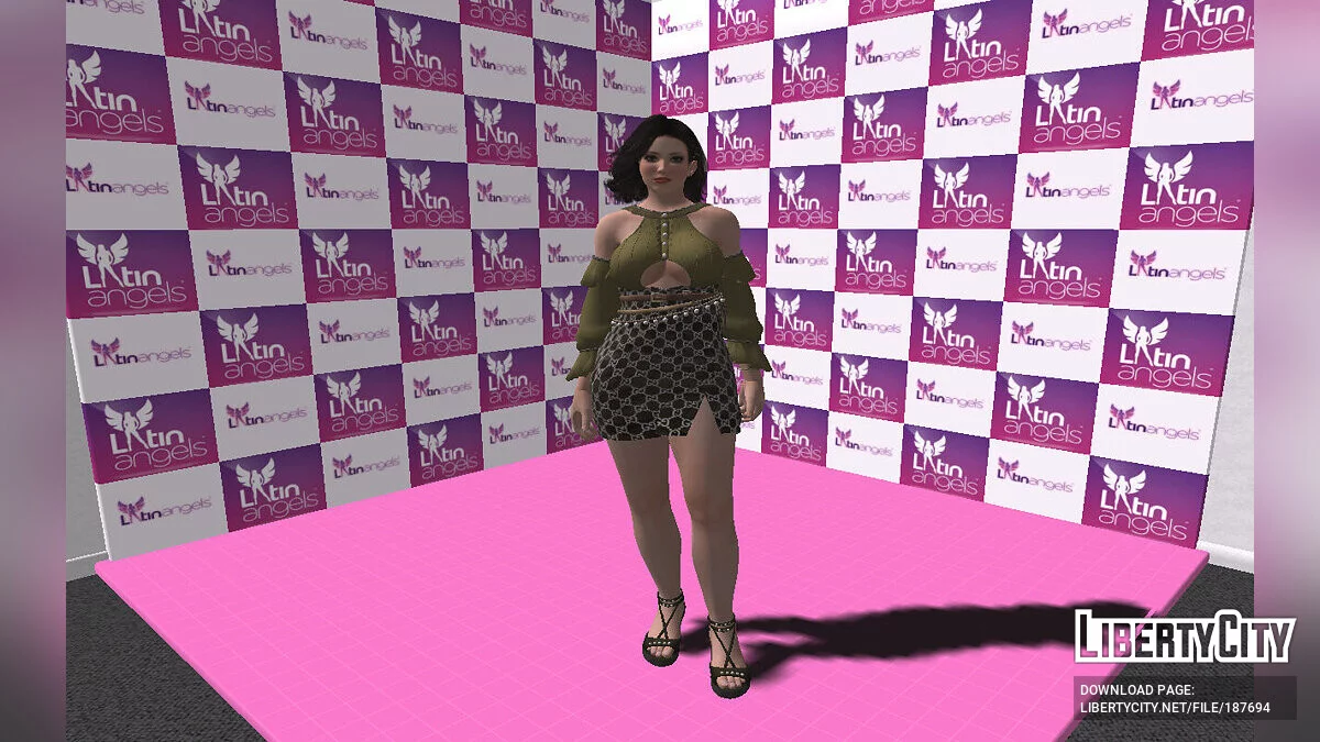 Miyako from DOA in a Gucci outfit / GTA San Andreas