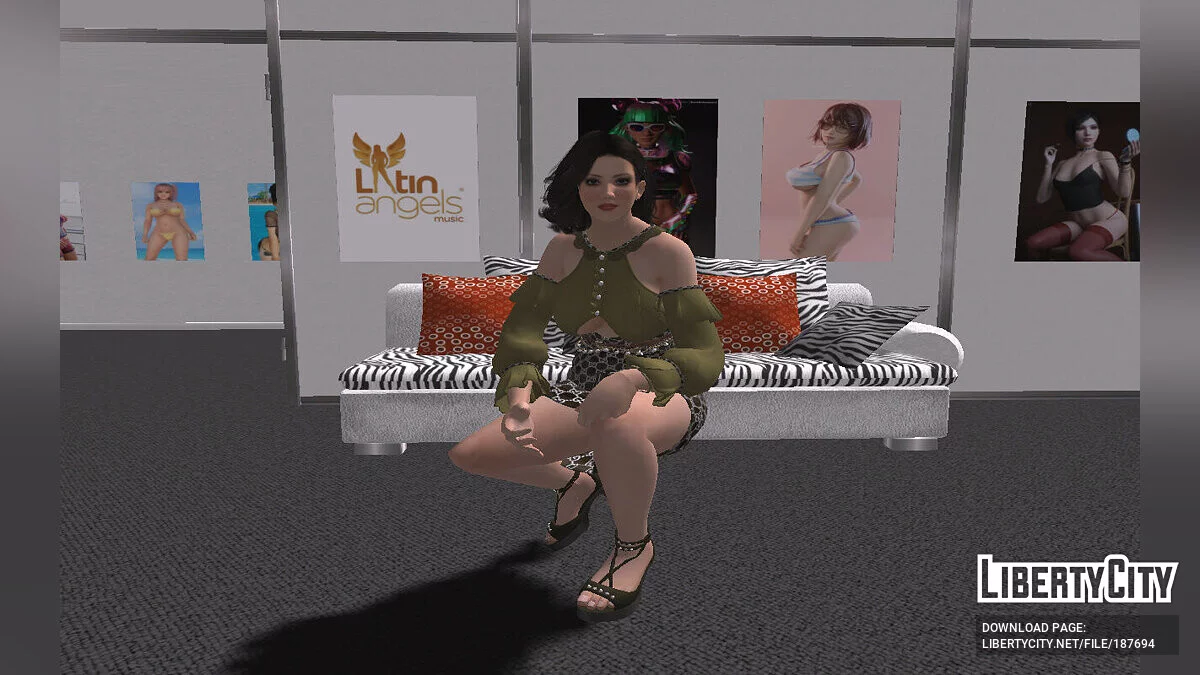 Miyako from DOA in a Gucci outfit / GTA San Andreas