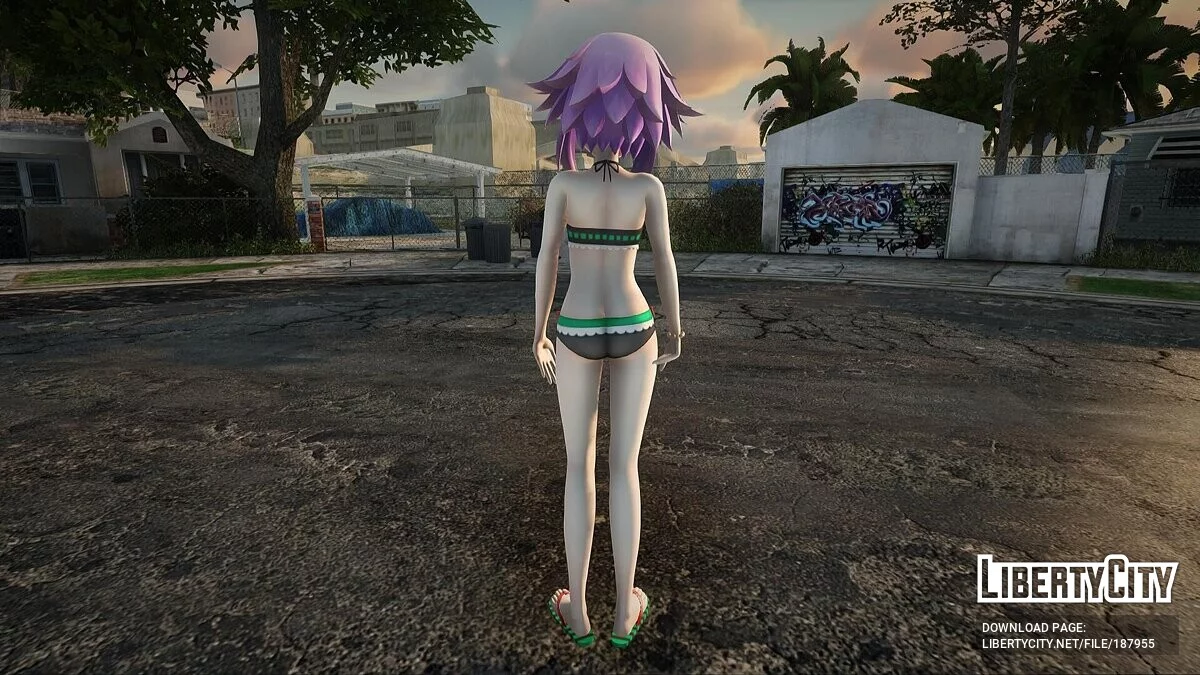 Neptune from SVS in swimsuit / GTA San Andreas