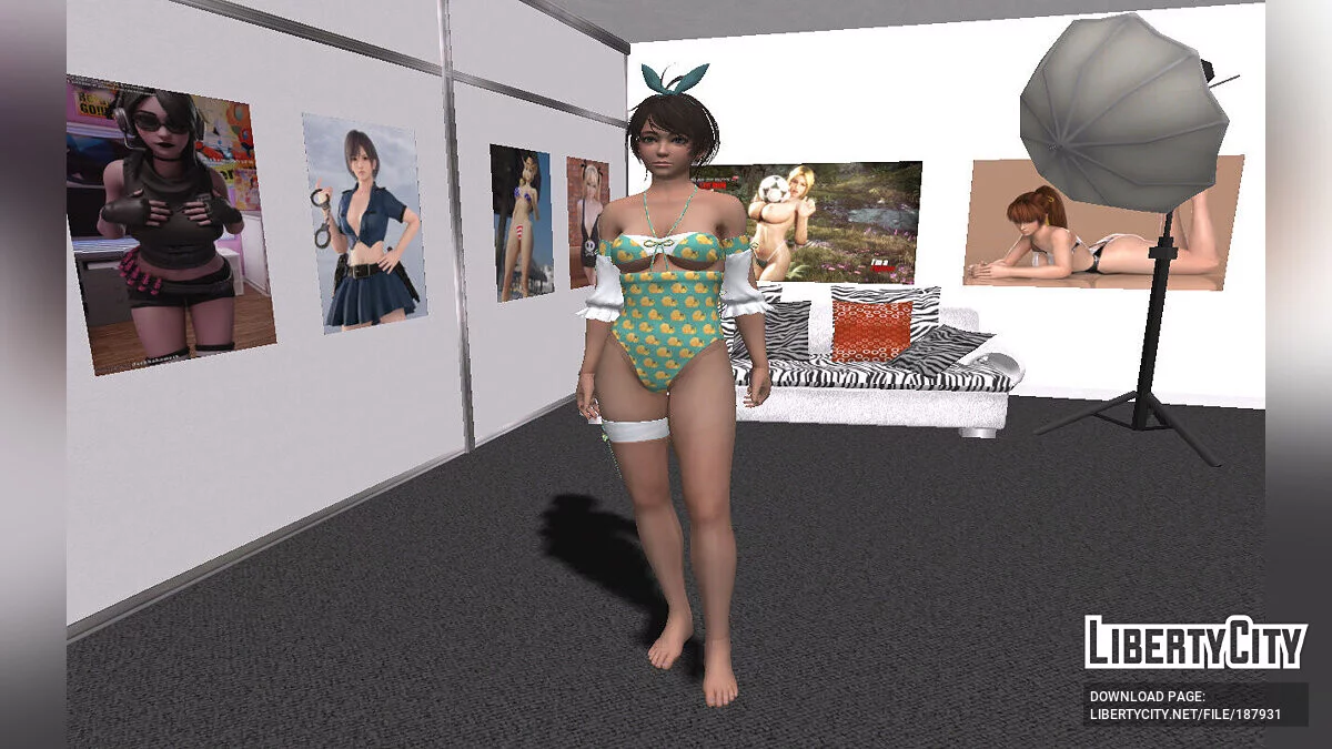 Patty from DOAXVV in a swimsuit (Pokemon) / GTA San Andreas