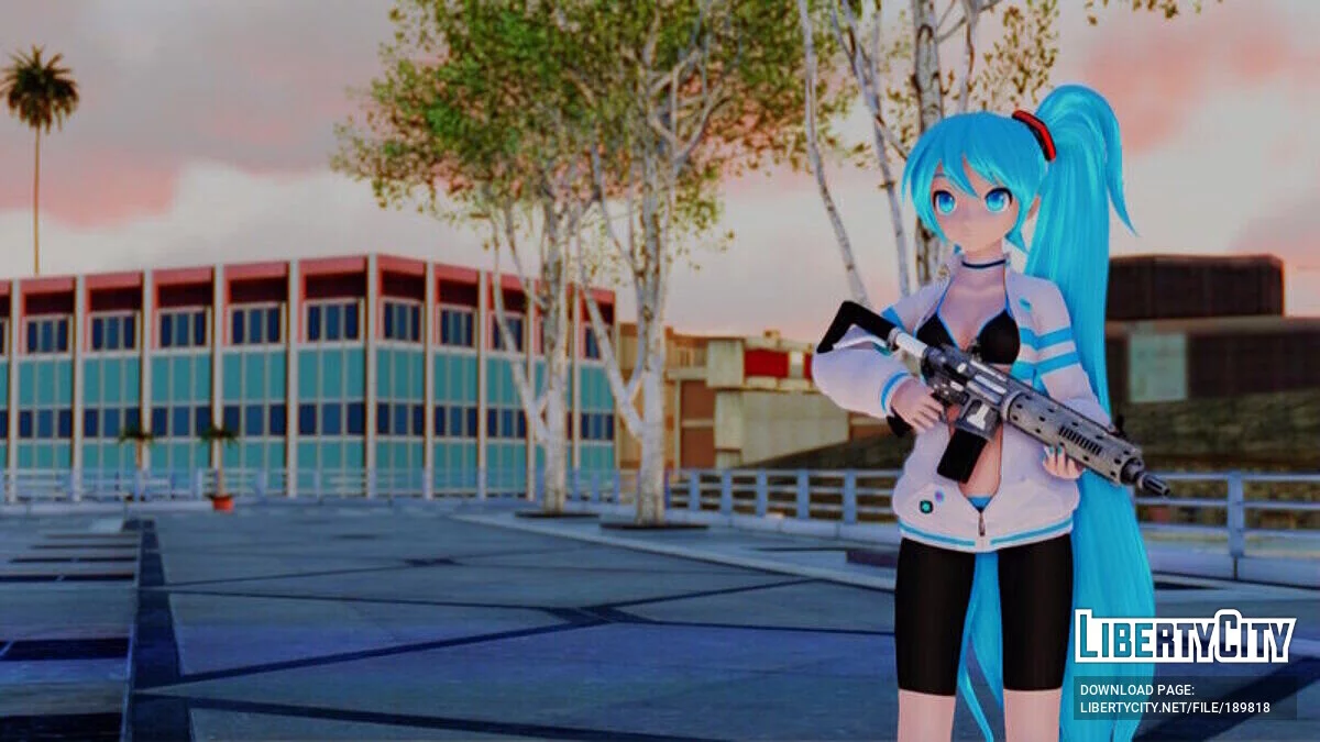 Miku Hatsune im sexy Outfit aus PDFT / GTA San Andreas