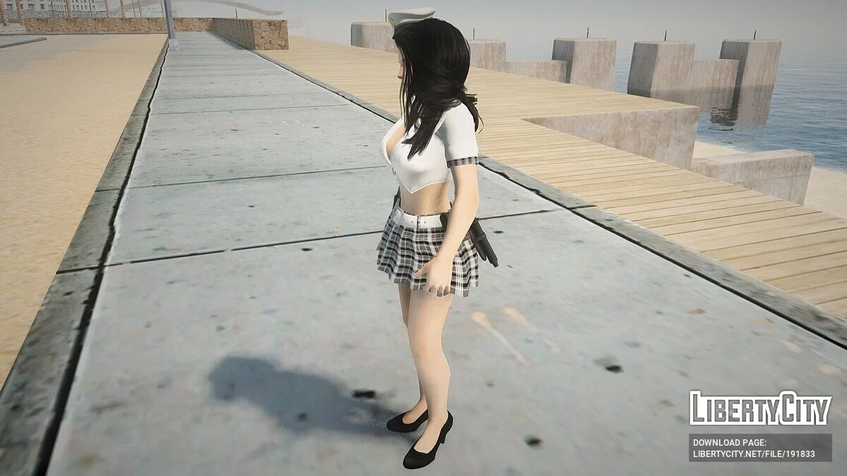 Momiji dalam kostum polisi / GTA San Andreas